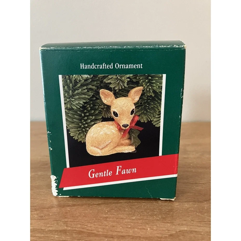 GENTLE FAWN - Nature Touches Every Heart - Vintage 1989 Hallmark Ornament w/Box